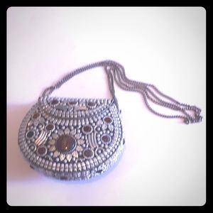 Handmade metal beaded shoulder bag from Jordan
